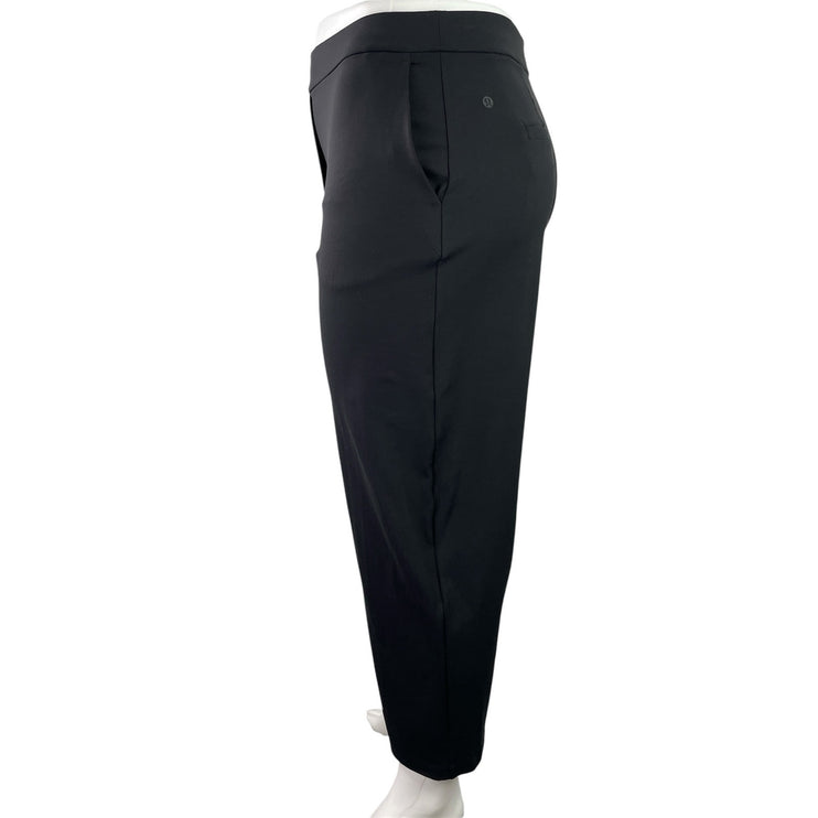 Lululemon Women's Black High Rise Casual Slim Tapered Leg Trouser Dress Pants XL