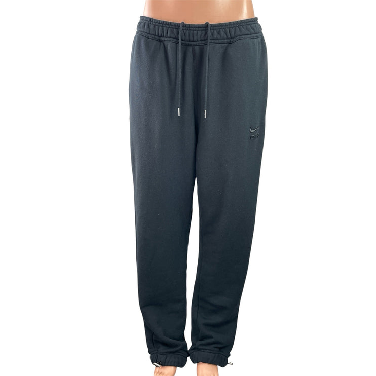 Nike Black Elastic Waist Drawstring Tapered Lounge Trousers Jogger Pants Size M