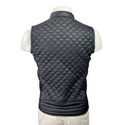 Zara Men's Black Sleeveless Zip Up Pocket Quilted Puffer Vest Coat Jacket Size S