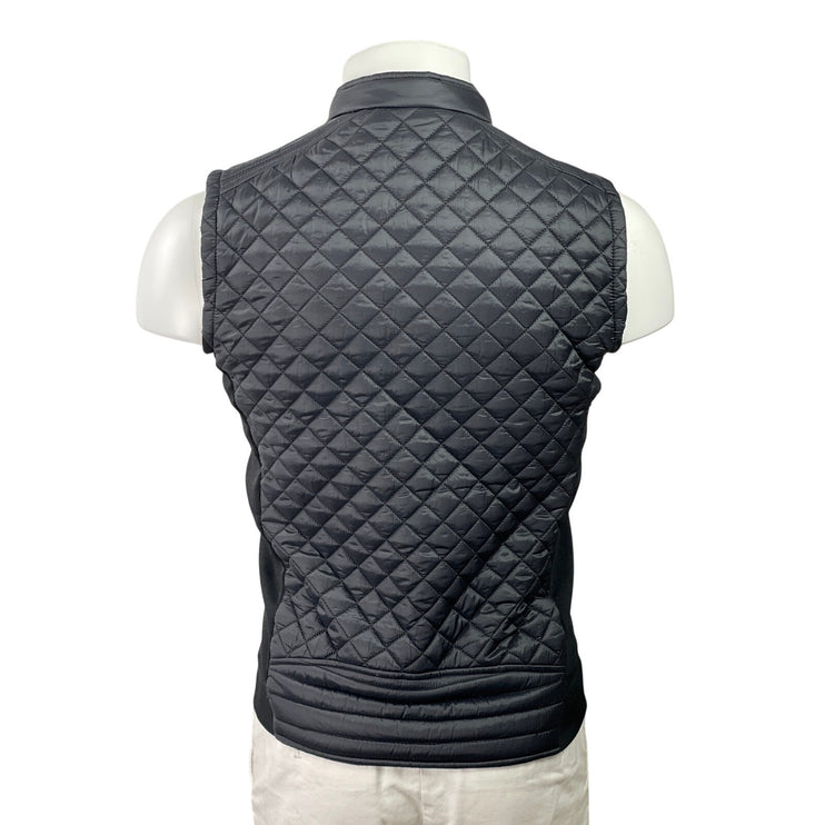 Zara Men's Black Sleeveless Zip Up Pocket Quilted Puffer Vest Coat Jacket Size S