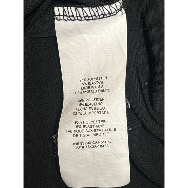 Nicole Miller Women's Black Short Sleeve T Shirt Tiered Mini Dress Size XL