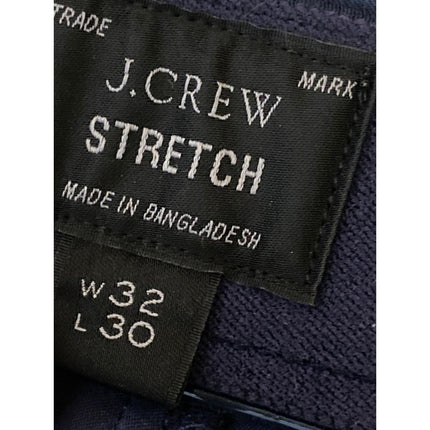 J.Crew Men's Navy Blue Stretch High Rise Straight Chino Khaki Trousers Pants 32