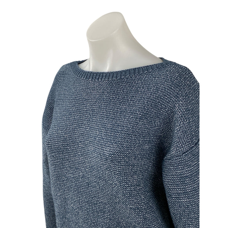 Jones New York Oversized Gray Boat Neck Long Sleeve Sweatshirt Sweater Top Sz M