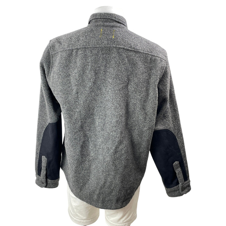L.L. Bean x Todd Snyder Men's Gray Wool Button Down Shirt Jacket Shacket Size L
