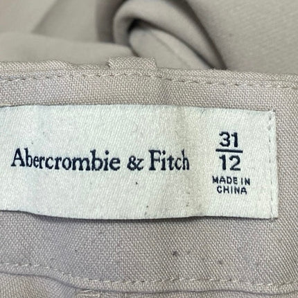 Abercrombie & Fitch Cream White High Rise Flared Bootcut Trousers Dress Pants 31