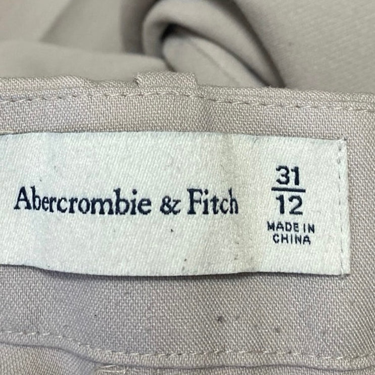 Abercrombie & Fitch Cream White High Rise Flared Bootcut Trousers Dress Pants 31