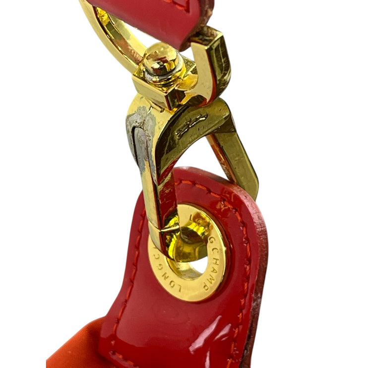 NEW Longchamp LE Pliage Orange Gold Accent Cross Body Shoulder Handbag One Size