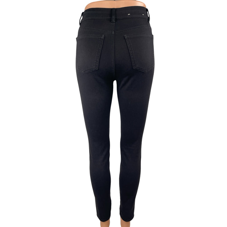 Uniqlo Heat Tech Women's Black High Rise Slim Fit Skinny Trousers Denim Jeans XS