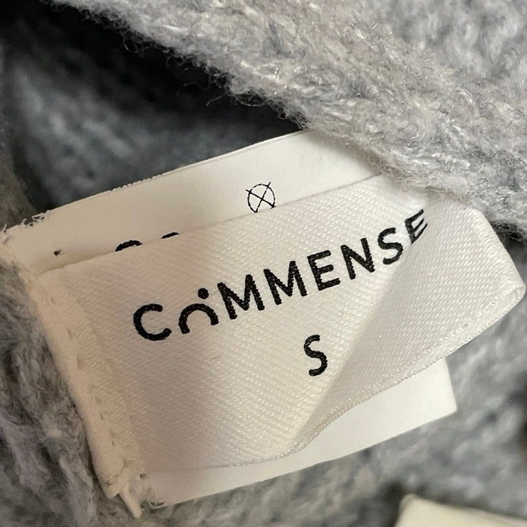 Commense Gray Tie Front Sleeveless Knit Tank Vest Cardigan Sweater Top Size S