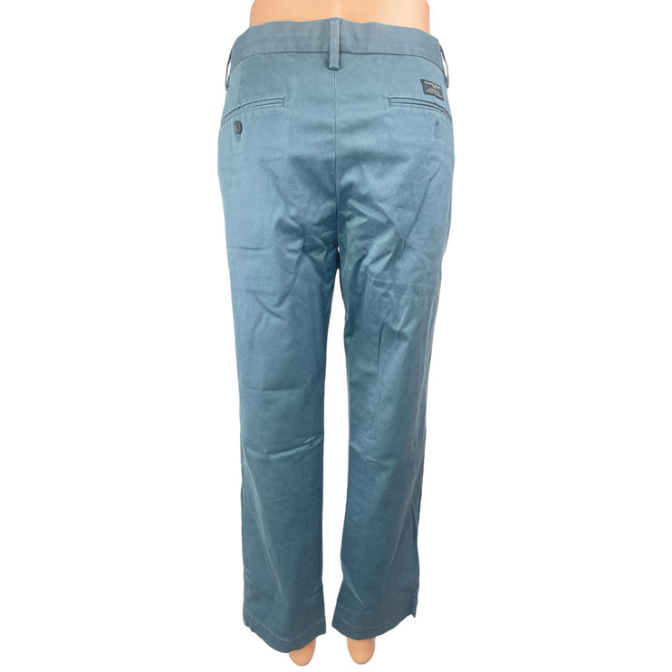 Banana Republic Aiden Blue High Rise Slim Fit Straight Trouser Chino Pants 32x30