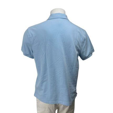 J.Crew Flex Pique Men's White Untucked Short Sleeve Golf Polo Shirt Top Size L