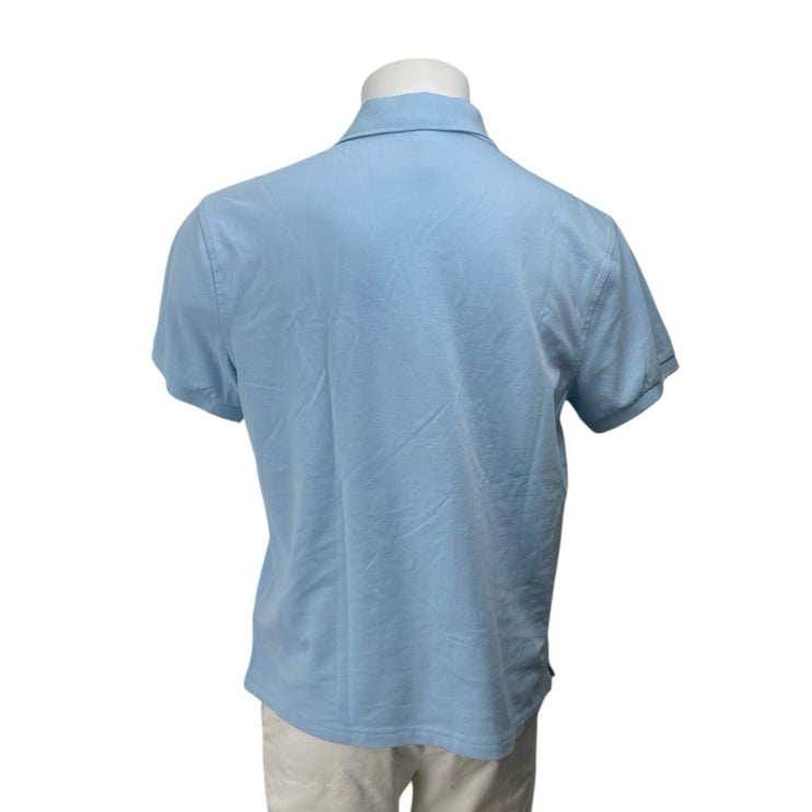 J.Crew Flex Pique Men's White Untucked Short Sleeve Golf Polo Shirt Top Size L