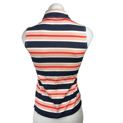 Tory Burch Sport Multicolor Striped Collared Sleeveless Activewear Yoga Shirt S