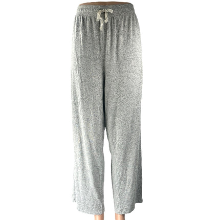 Donna Karan Women's Gray Heather High Waist Wide Leg Lounge Pajama Pants Size XL