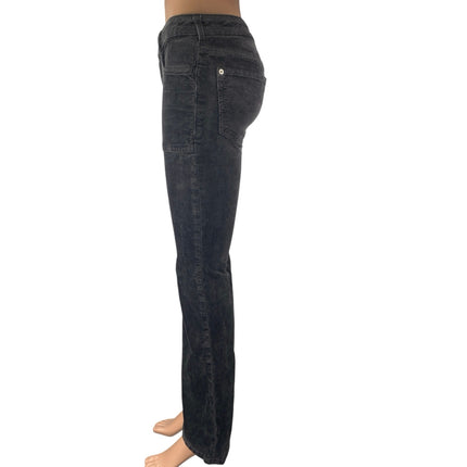 Urban Outfitters The Icon Black Corduroy Low Rise Flared Bootcut Pants Sz 24