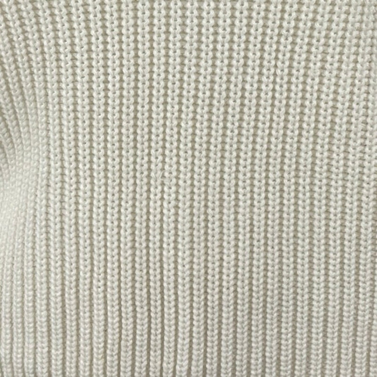Women's Off White Ribbed Knit Sleeveless V Neck Cami Camisole Tank Top Size M