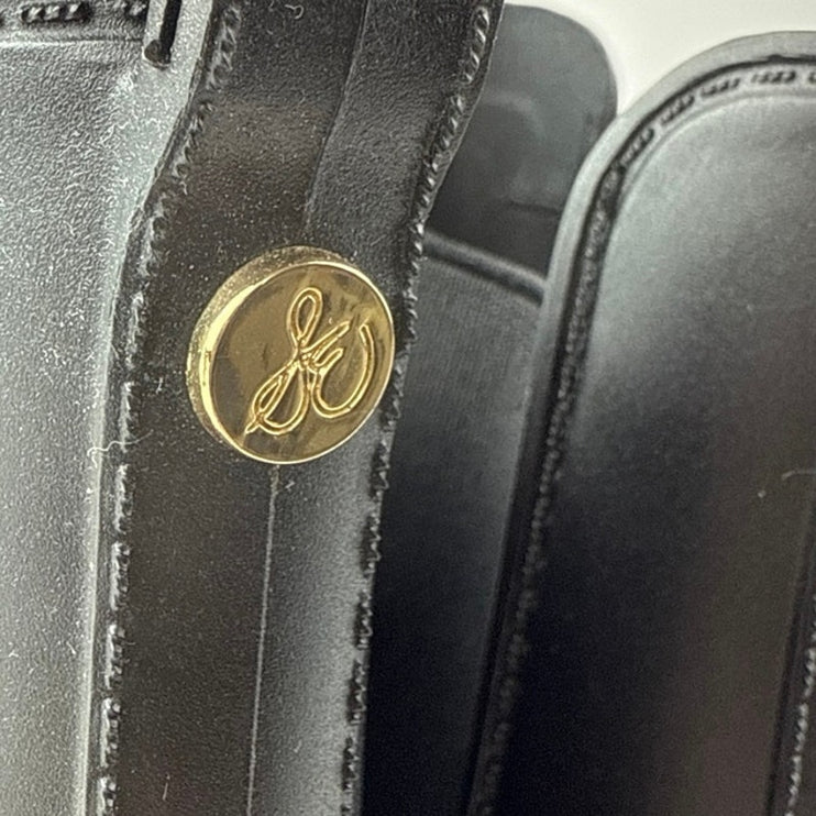 Sam Edelman Tinsley Womens Black Almond Toe Rubber Slip On Ankle Rain Boots Sz 7