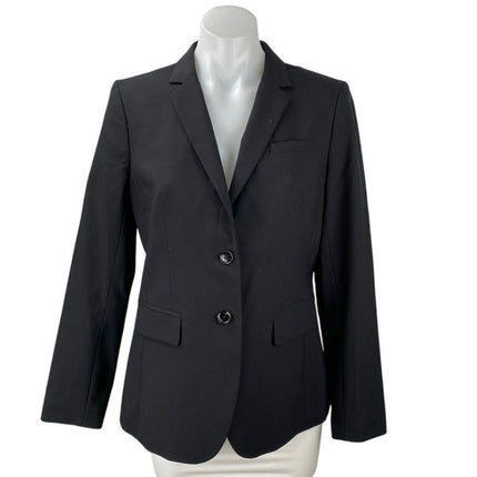 Banana Republic Long & Lean Black Button Long Sleeve Blazer Coat Jacket Size 6