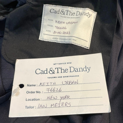 NEW Cad & The Dandy Men's Black Pinstriped Blazer Vest Pants 3 Piece Suit Set M