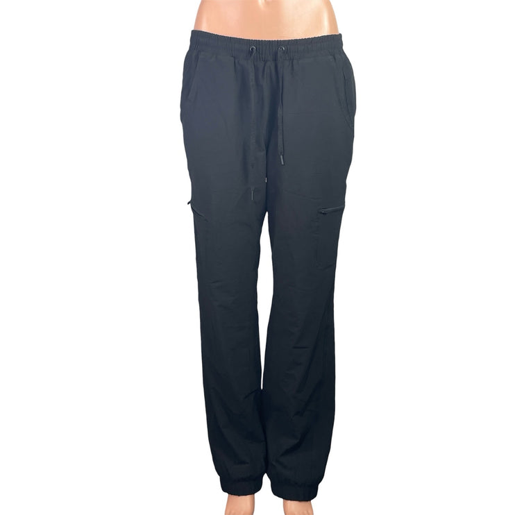 Eddie Bauer Women's Black Elastic High Waist Wide Leg Lounge Trousers Pants Sz S