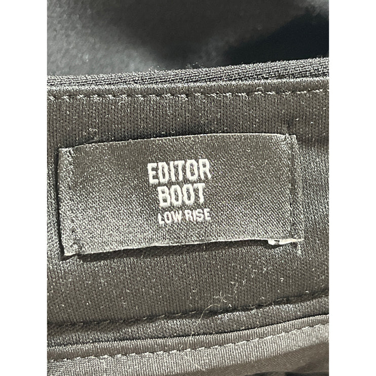 Express Editor Boot Women's Black Low Rise Straight Trouser Dress Pants Size 2R