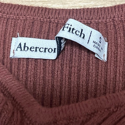 Abercrombie & Fitch Brown Ribbed Knit Sleeveless Cami Tank Bodysuit Top Size S