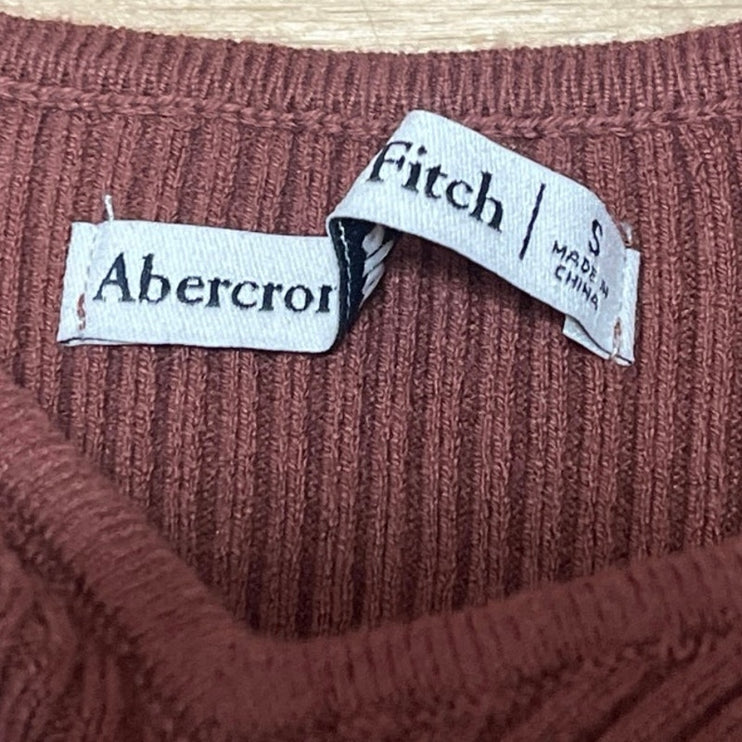 Abercrombie & Fitch Brown Ribbed Knit Sleeveless Cami Tank Bodysuit Top Size S