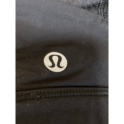 Lululemon Free To Be Serene Black Strappy Yoga Athletic Crop Top Sports Bra Sz 8