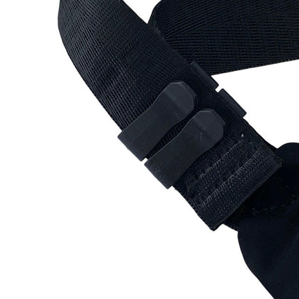 Zorfin Women's Black Gold Accent Adjustable Strap Travel Crossbody Belt Bag OS