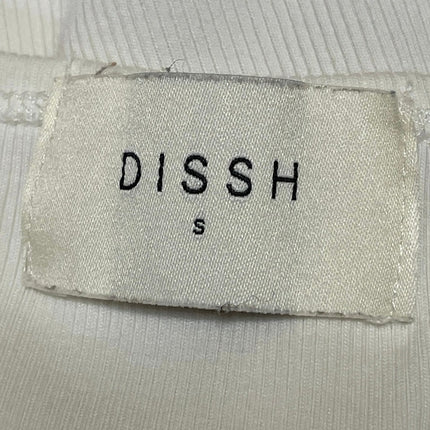 Dissh Women's White Ivory Ribbed Knit Scoop Neck Sleeveless Tank Top Size S