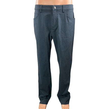 Linksoul Men's Navy Blue Straight Leg Mid Rise Career Trousers Pants Size 34R