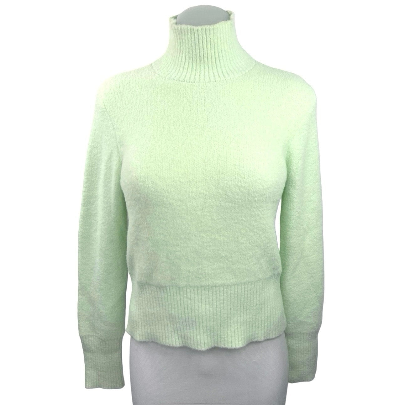 Cropped Sweater Green Sweater Zara Zara Green Soft Feel Turtleneck