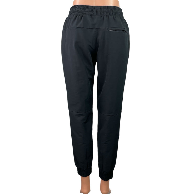 Asics Women's Black High Rise Drawstring Workout Athletic Jogger Pants Size S