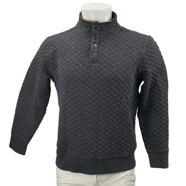 Arc'Teryx Men's Black 1/4 Snap Long Sleeve Quilted Turtleneck Sweater Top Size M