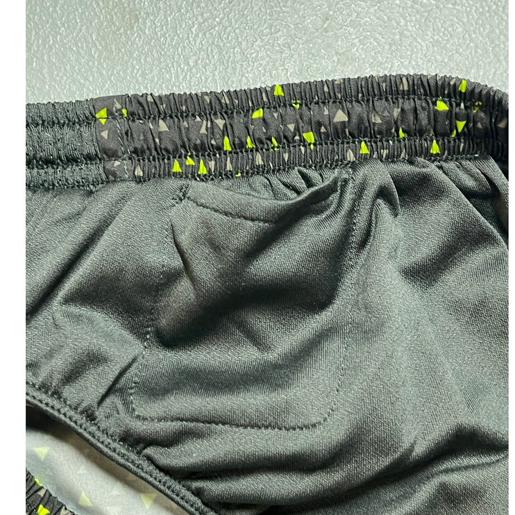 Nike Tempo Dri Fit Women's Black Green Geometric Yoga Athletic Running Shorts M