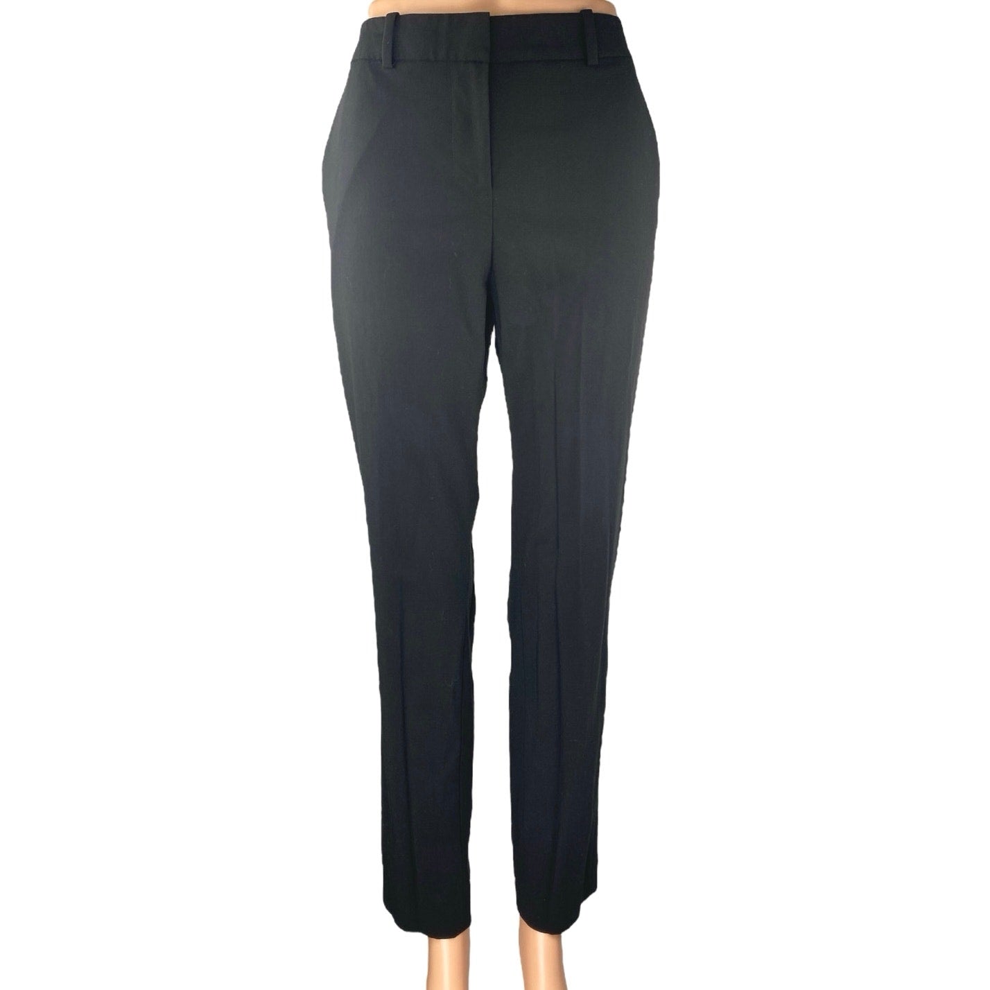 DKNY Women's Black Mid Rise Straight Leg Career Office Trousers Dress – Brie