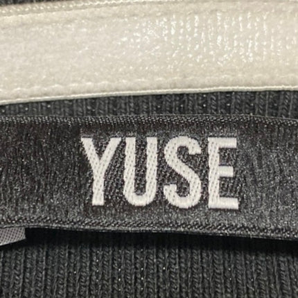 Yuse Black Ribbed Knit Sleeveless Strapless Cutout Tube Bandeau Blouse Top Sz M