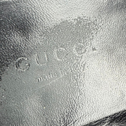 Gucci Women's Black Leather Horsebit Accent Slip On Loafers Flats 35 1/2 US 4.5