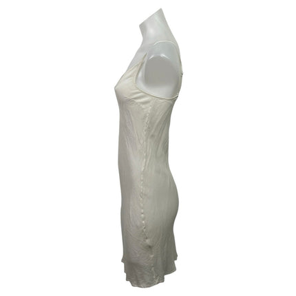Maje Silky Satin Lace V Neck Sleeveless Mini Camisole Tank Shift Slip Dress 34