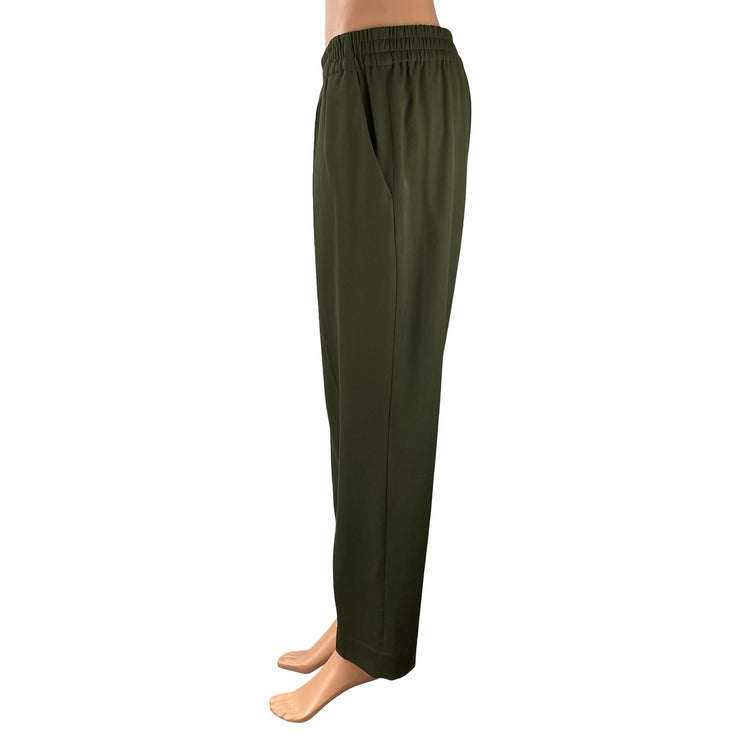 Everlane 100% Wool Women's Green High Rise Loose Straight Trousers Dress Pants 8