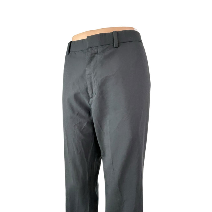 Theory Black Wool Long Sleeve Blazer Coat Jacket Straight Dress Pants Set 42/34