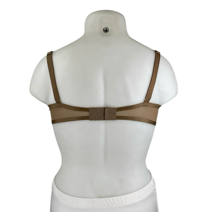 CUUP The Balconette Womens Brown Mesh Adjustable Straps Underwire Bra Top 34E