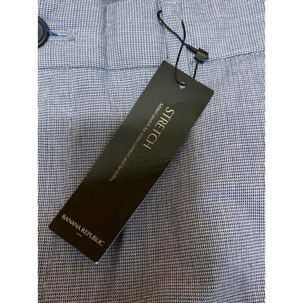 NEW Banana Republic Men's Blue Stretch Slim Fit Trousers Dress Pants Size 35