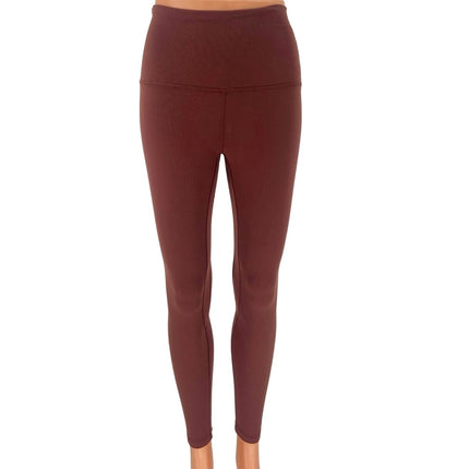 Crz Yoga Brown High Rise Pull On Stretch Comfy Athletic Workout Leggings Size XS