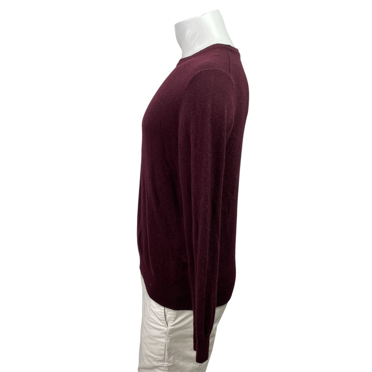 Quince Men's Red Maroon Crew Neck Knit Long Sleeve Pullover Sweater Top Size M