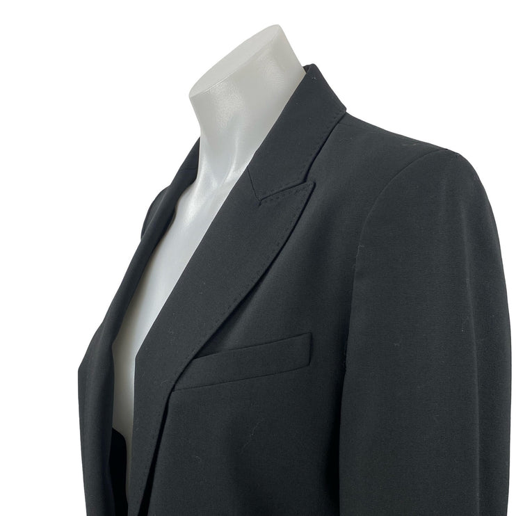 Anne Klein Black Notched Collar Long Sleeve Single Breasted Blazer Coat Jacket 6