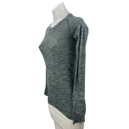 Lululemon Women Gray Heather Long Sleeve Yoga Workout Athletic T Shirt Tee Top 4