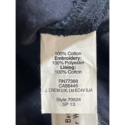 J.Crew Women's Navy Blue Floral Embroidered Mid Rise Straight Mini Shorts Size 2