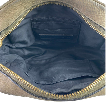 Rebecca Minkoff Women's Brown Brushed Pebbled Leather Chain Strap Crossbody Bag