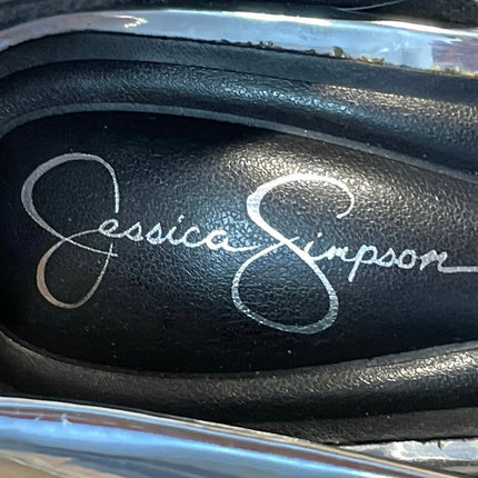 Jessica Simpson Women's Silver Metallic D'Orsay Stiletto Pointed Pump Heels 6.5